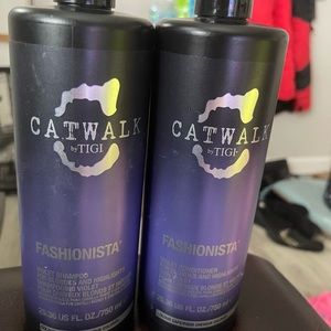 Violet shampoo and conditioner for blondes. Catwalk by TIGI . Professional